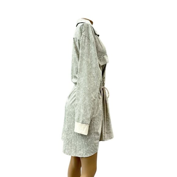 NWT Athleta Zuma Print Collar Shirt Dress Long-Sleeve Pockets Women Plus Size 1X - Picture 6 of 13